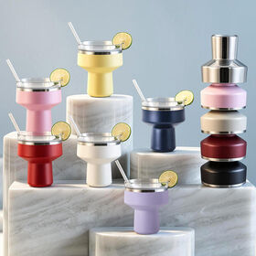 304 Stainless Steel 470ml Vacuum Insulated Tumbler with Straw Eco-Friendly Portable for Camping