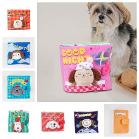 Squeaky Dog Snuffle Book Toy Hide Treat Foraging Plush Toy Interactive Dog Enrichment Toy Boredom Relief Pet Supply
