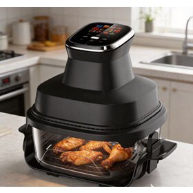 6L Visible Glass Air Fryer Digital Touch Screen Oil Free Multifunctional Household Air Fryer Oven