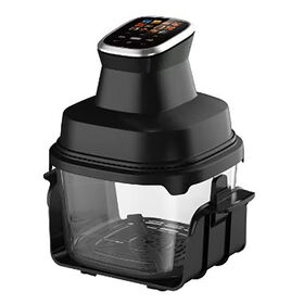 OEM Wholesale 4.0L 2.5L 6L Detachable PFAS-Free 1500W Glass Pot LED Touch Screen 12 Presets Safe Basket Air Fryer