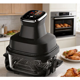 Air Fryer Modern Square Glass Electric 6L Non-Stick Dishwasher Safe Digital Control Overheat Oil-Free Household 2026