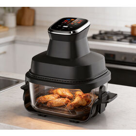 Air Fryer Classic Square Glass Electric 6L Colorful TFT LED Screen Freidora Air Fryer Kitchen Appliances Dishwasher Safe
