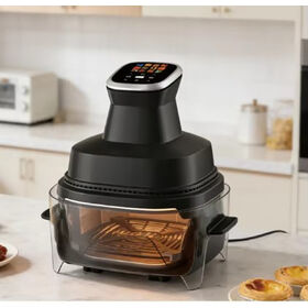 Glass Smart Crispy Digital Air Fryer Oven 6L Nonstick Pot Square Hot Sale Household Cooking Electric Colorful Touch Screen