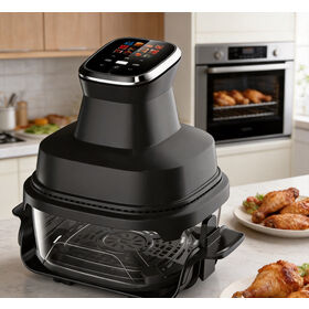 1500W Power Smart Digital Touch Control 6L Glass Bowl Portable Air Fryer for Multi Functional Cooking