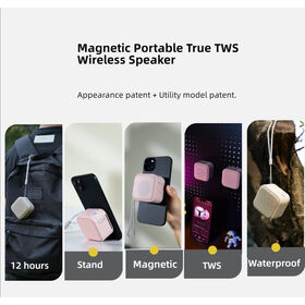 2026 year Bluetooth Speakers Magnetic Metal Wall Mount Speakers With Phone Stand 400mAh Waterproof Mini Bicycle Bluetooth Speak...