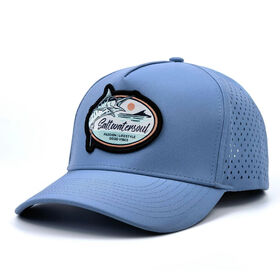 Custom Marlin Souvenir Cap | Ocean Theme Park Performance Laser Perforated Fishing Hat Wholesale Factory