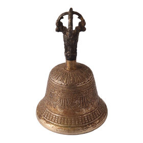 Vintage Antique Brass Professional Hotel Office Interior Service Hand Bells