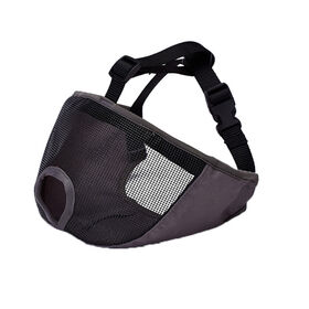 Pet Bulldog Anti-Bite Bark Hood Veil Cloth Mask