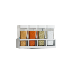 High Quality Plastic Seasoning Canister Food Storage Spice Holder Kitchen Condiment Organizer Container