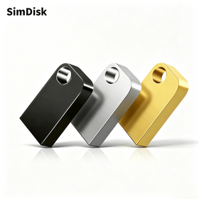 SimDisk Hot Selling Custom Logo Metal USB 3.0 16GB 32GB Mini Portable High Speed USB Flash Drive for PC Laptop Data Storage