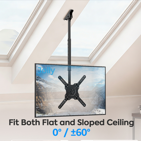 Ceiling Rack Fits Most 26-65 Inch LED, LCD OLED Flat Screen TVs, Full Motion Height Adjustable TV Ceiling Mount