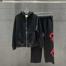Alcatraz London Lundun Varsity Letter Full Zip Hoodie Tracksuit Set drill streetwear oversized heavyweight fleece sweatsuit