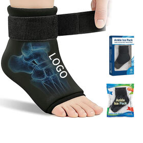 Ankle Ice Pack Wrap for Swelling Reusable Foot Hot Cold Therapy Compression Sleeve Achilles Relief Customized Size