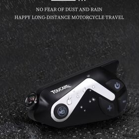 TOUCARE T50 Motorcycle Bluetooth Headset 3-Riders Intercom, Stable Connection, Noise Immunity