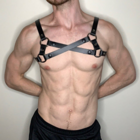 Adjustable Studded Chest Strap Harness Bondage Lingerie Apparel