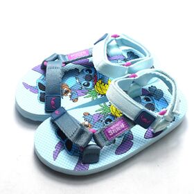 Sandales Réglables en Polyester Webbing Lilo & Stitch pour Enfants en Gros, Semelle Intérieure EVA Souple Antidérapante pour Plage et Extérieur