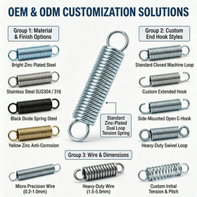 Custom Precision Tension Extension Springs Small Stainless Steel Compression Spring CNC Standoff Spacer Pogo Pin Electronics