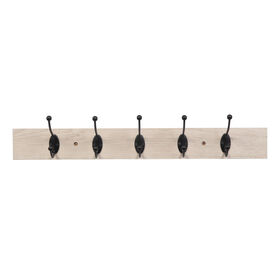 Entryway rustic vintage wooden key hanger coat wall hooks and rods