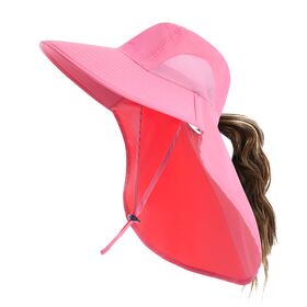 Outdoor Sun Hat for Men with 50+ UPF Protection Safari Cap Wide Brim Fishing Hat with Neck Flap