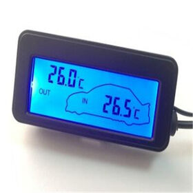 Vehicle Digital Thermometer with Backlight, Mini Internal and External