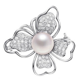 polished sterling silver decorative clothing brooches
