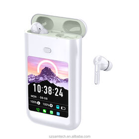 Integrated Touch Screen High Capacity Power Bank Wireless Stereo Bluetooth Earbuds