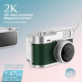 New 2K 1440P Kids Necklace Camera 1.47" IPS Screen Mini Wearable Cam 180mAh Battery 50Min Recording Multi-Filters Children's Ca...