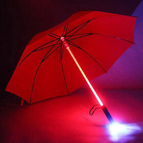 Multicolored LED Folding Umbrellas for Style and Functionality