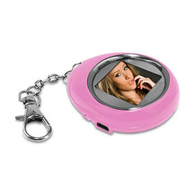 Plastic ball 1.5 digital photo frame keychain