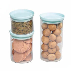 Transparent Food Storage Containers Made of AS, OEM Orders Welcomed