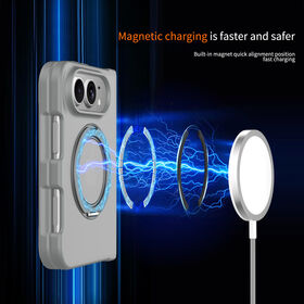 Matte Skin Feeling Magnetic Kickstand Case for iPhone 18 Foldable with 2mm PC TPU Hybrid Hinge Guard Shockproof