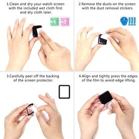 2026 For IWatch 8 Screen Protector 45mm Tempered Glass Screen Protector, Full Coverage Scratch Resistant Waterproof Screen Film