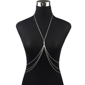 Multi Layer Gold Plated Alloy Women Fashion Elegant Party Body Jewelry