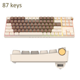 Mechanical Gaming Keyboard Gaming PBT Keycap Rotary Switch Three-mode Wireless 2.4G bluetooth wired,Fashion color,High quatlity