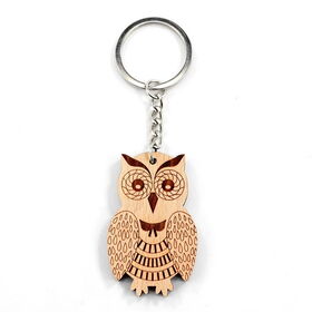 Custom Wooden Keychain, DIY Natural Wood Hanging Ornament, Christmas Tree & Deer Wooden Key Chain, Personalized Logo Engraved Key