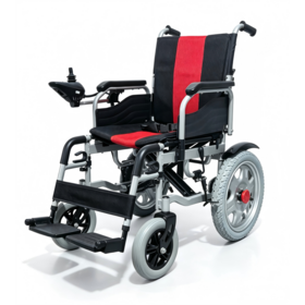 Hot Selling Foldable Lightweight Silver Electric Wheelchair Dual 250W Motors 12AH Battery 20km Distance Power Wheelchair