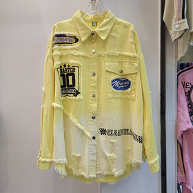 American retro denim shirt for women