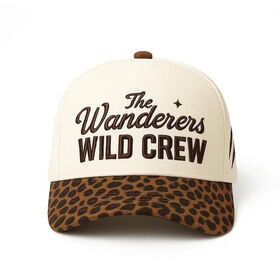 Custom Leopard Print Visor Cap | Safari Theme Park Souvenir & Zoo Gift Shop Wild Crew Adventure Hat