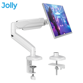 17-32 Inch Monitor Arm White Computer Monitors Stand Alloy Steel Single Monitor Desk Mount