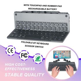 60 Keys Scissor Structure Bluetooth Foldable Pocket Mini Keyboard