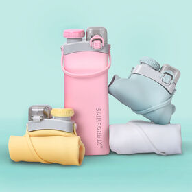 Square BPA Free Silicone Collapsible Bottle for Colorful