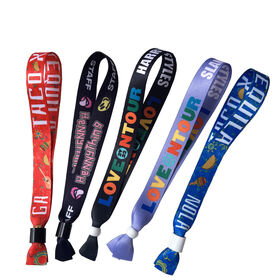 custom printed fabric wristbands for events concerts identification