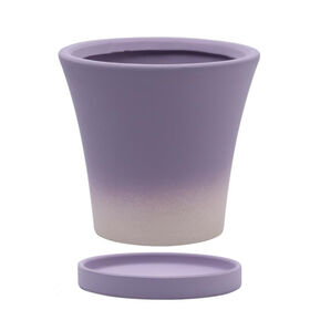 Hot selling Gradient color Terracotta flower pot with tray