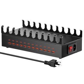 300w 24-port multi-device usb charging station hubs