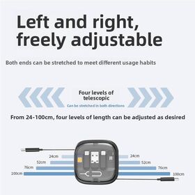 Hot Selling Multi USB C All in One 60W Storage Box Retractable Cable Fast Charger with Holder for Home Office