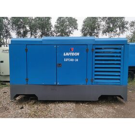 Used LUY340-34 air compressor with yuchai engine, 35 bar, 34 M3/min. Used air compressor 335.