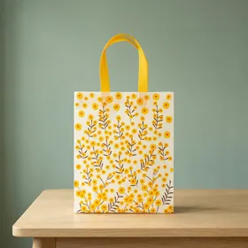 Reusable Non Woven Fabric Shopping Bag Custom Flower Print Tote