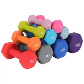 Pilates Heavy Duty Cast Iron Dumbbell Compact Shape High Density Custom Color Low MOQ Home Gym Dumbbell
