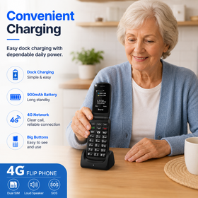 Wholesale Simple Mobile Phone for Elderly 4G Flip Phone with Large Keys and Clear Display