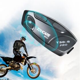 TOUCARE T30S PRO Bluetooth Intercom Keep the Whole Club Talking Real-Time Chats, No Dead Spots on Group Runs
